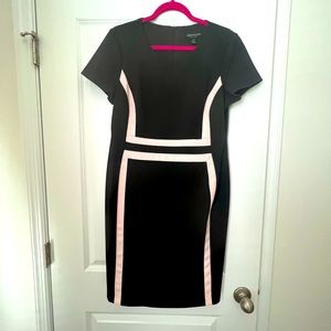 Black and Pink Body Flattering Dress